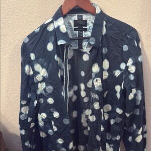 Men's Black and White Patterned Jacket